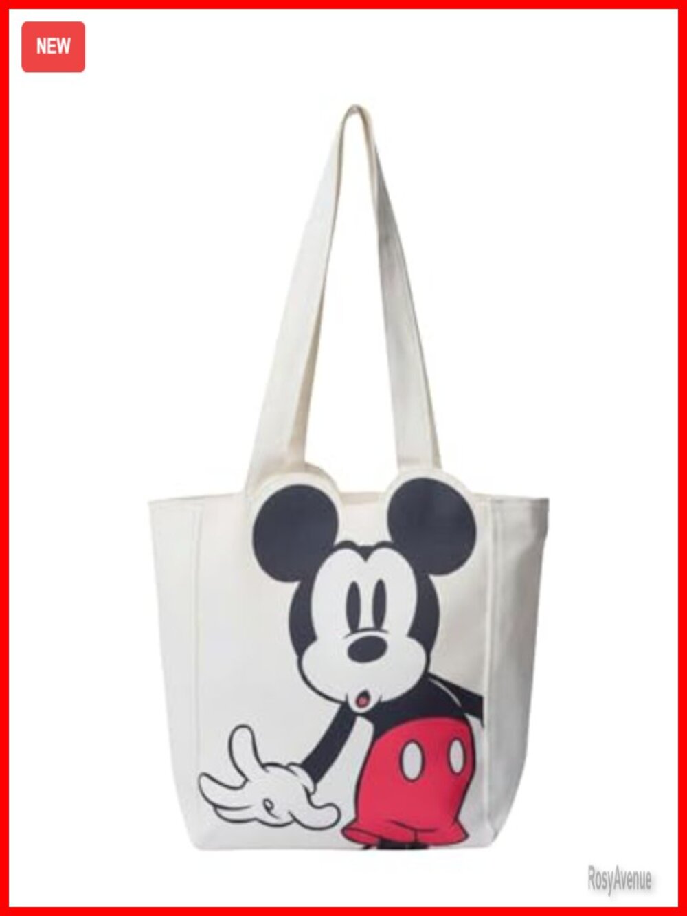 Disney Character Print Canvas Tote Shoulder Bag Travel Beach Shopper